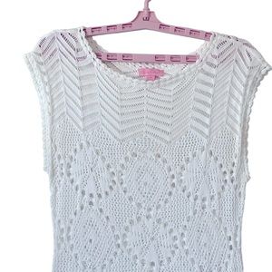 Lilly Pulitzer• Crochet Lace • Dress•Beach Cover up• Size Medium